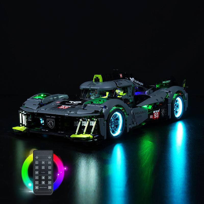 BrickBling Light Kit for LEGO Technic Peugeot 9X8 24H Le Mans Hybrid Hypercar 42156
