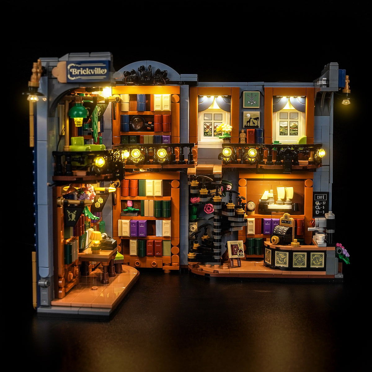 LED Light Kit for LEGO Icons Bookstore: Book Nook 11379