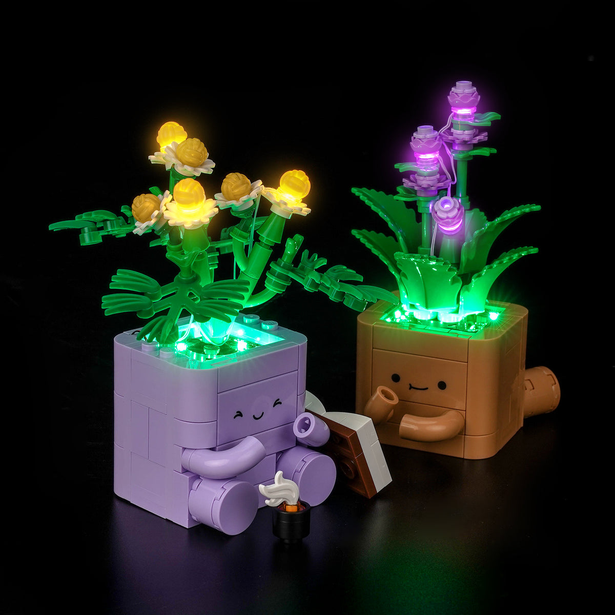 BrickBling light kit designed for the LEGO Botanical Collection Cozy Plants 10371 creates an immersive display atmosphere