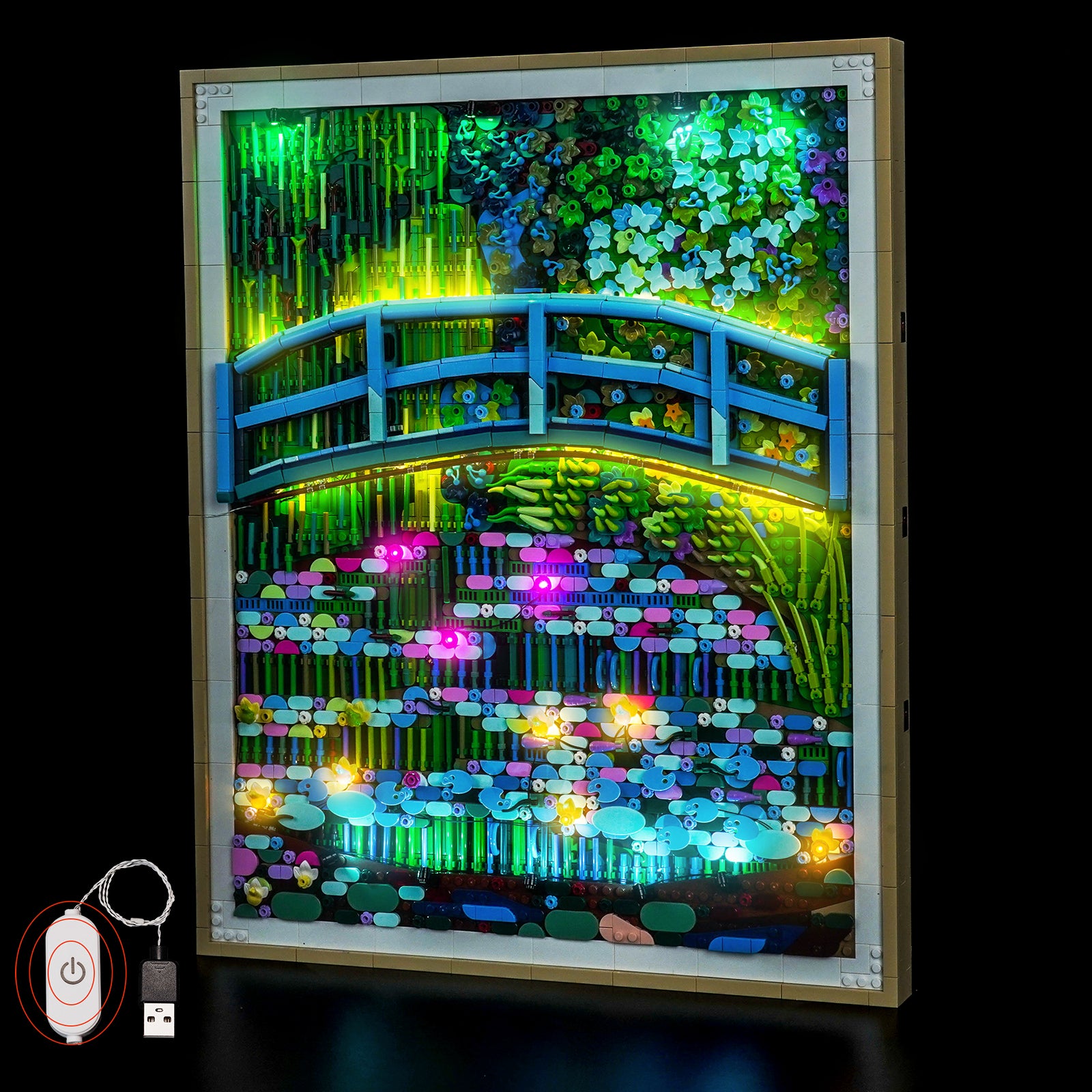 BrickBling Light Kit for LEGO Art Claude Monet – Bridge over a Pond of Water Lilies 31220