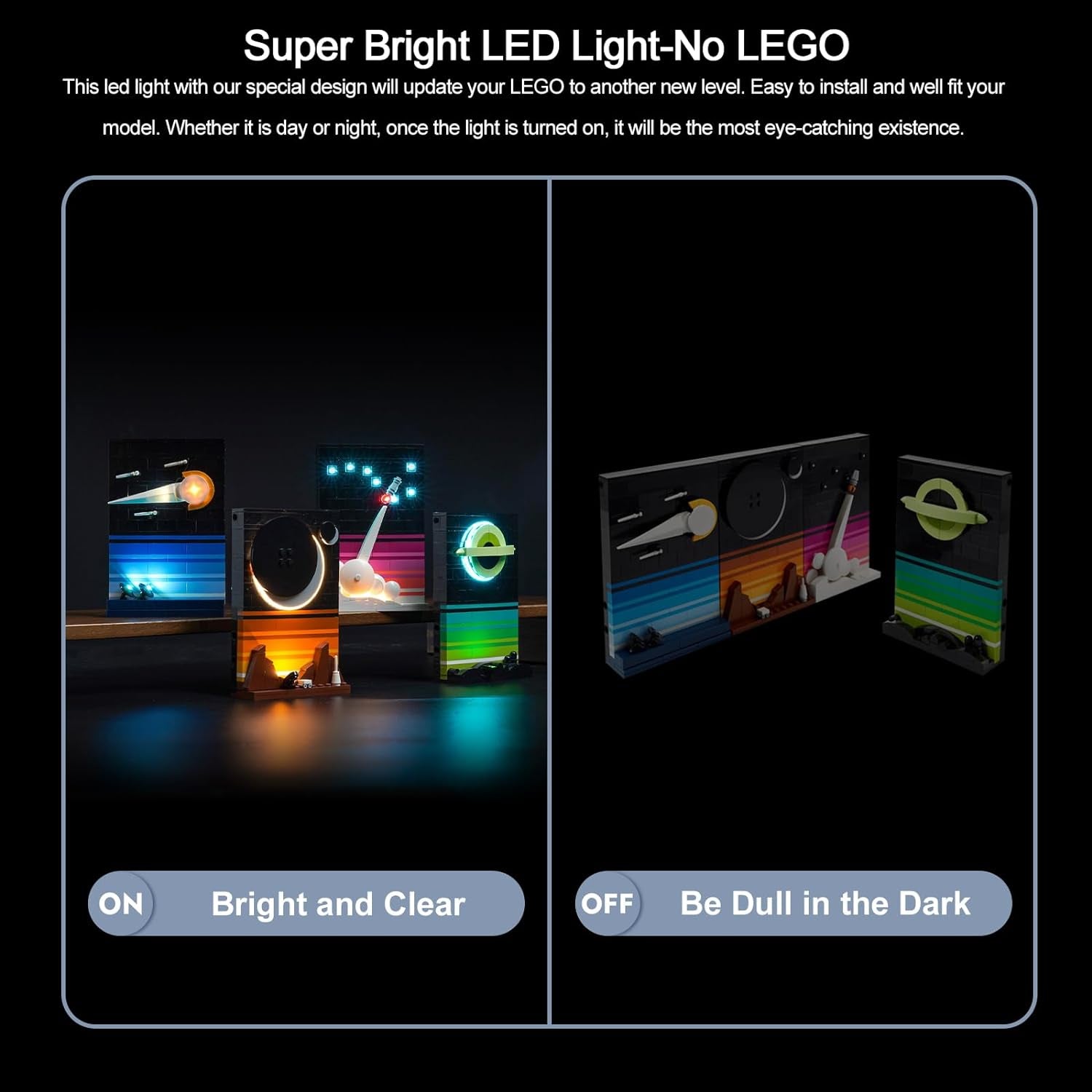 LED Lighting Kit for Lego Tales of the Space Age, Voice Control Version Lights Compatible with Lego 21340 (Lights Only, No Model)