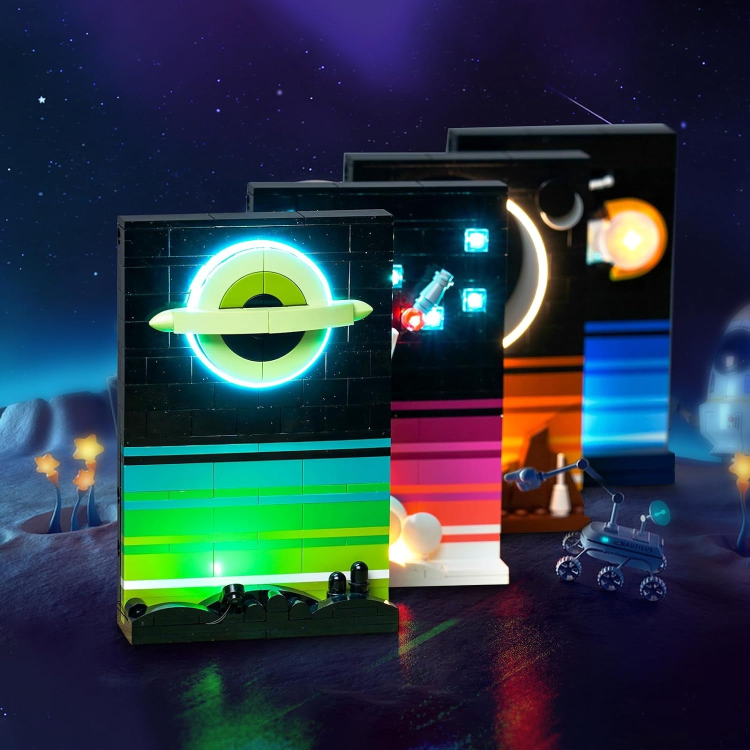 LED Lighting Kit for Lego Tales of the Space Age, Voice Control Version Lights Compatible with Lego 21340 (Lights Only, No Model)