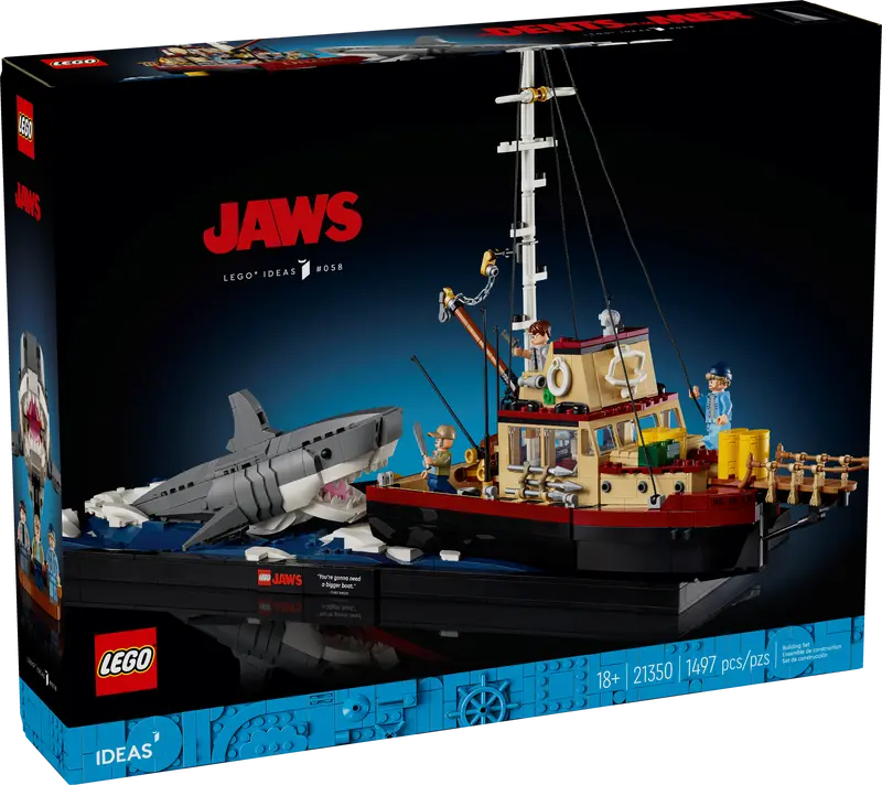 To pay tribute to the movie, Lego Jaws 21350 is on the market