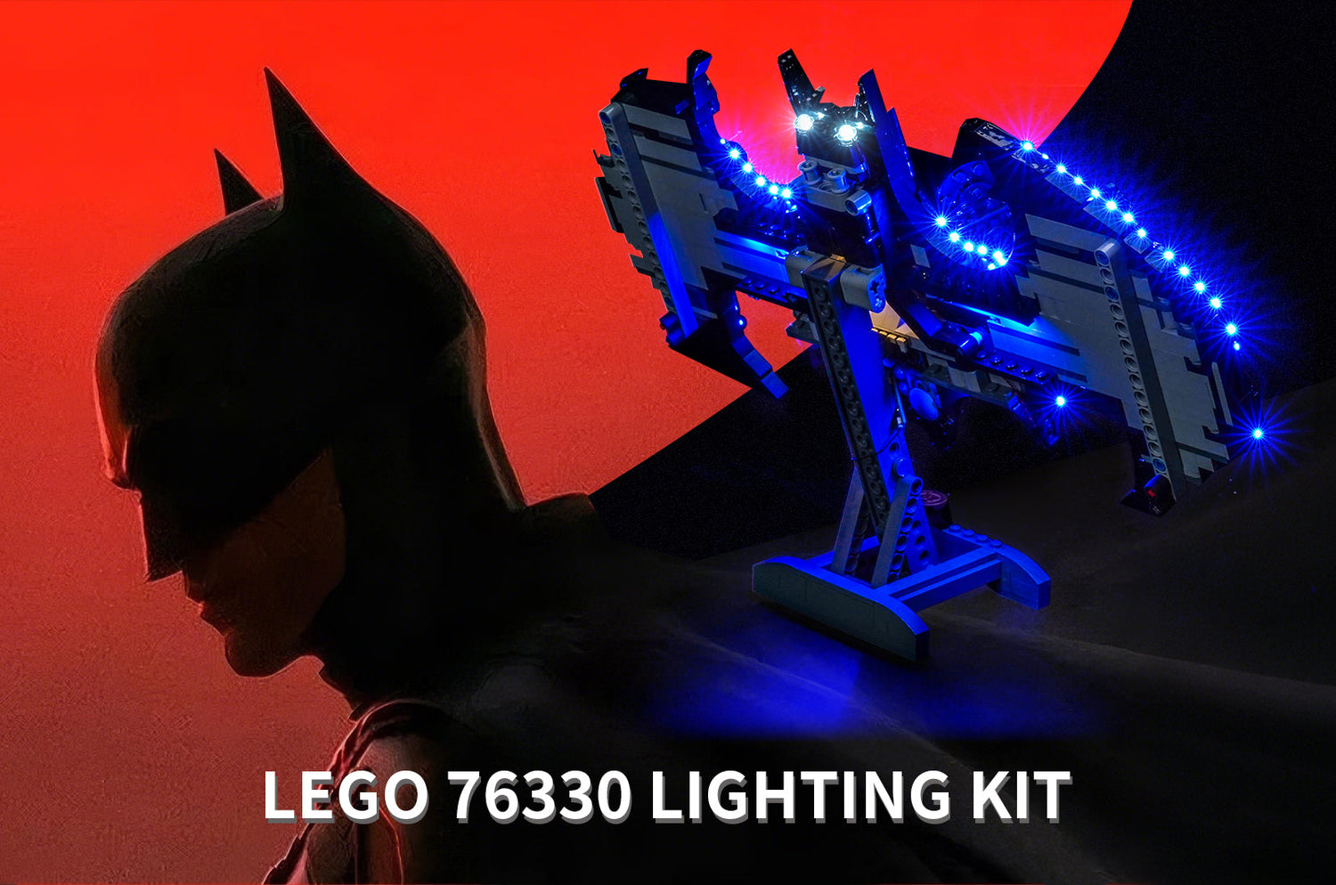 LEGO 76330 Batman Logo Lighting Upgrade: Bring Gotham to Life with Deep Blue LEDs