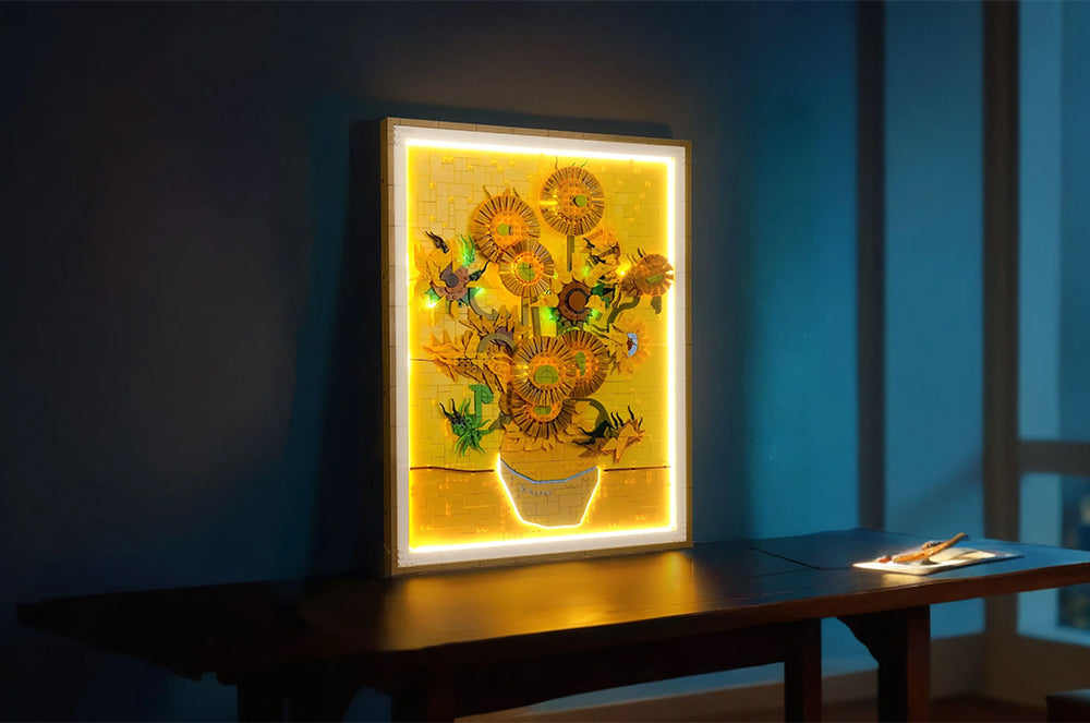 Illuminate Your LEGO Art: Bring Van Gogh’s "Sunflowers" to Life with BrickBling Light Kit