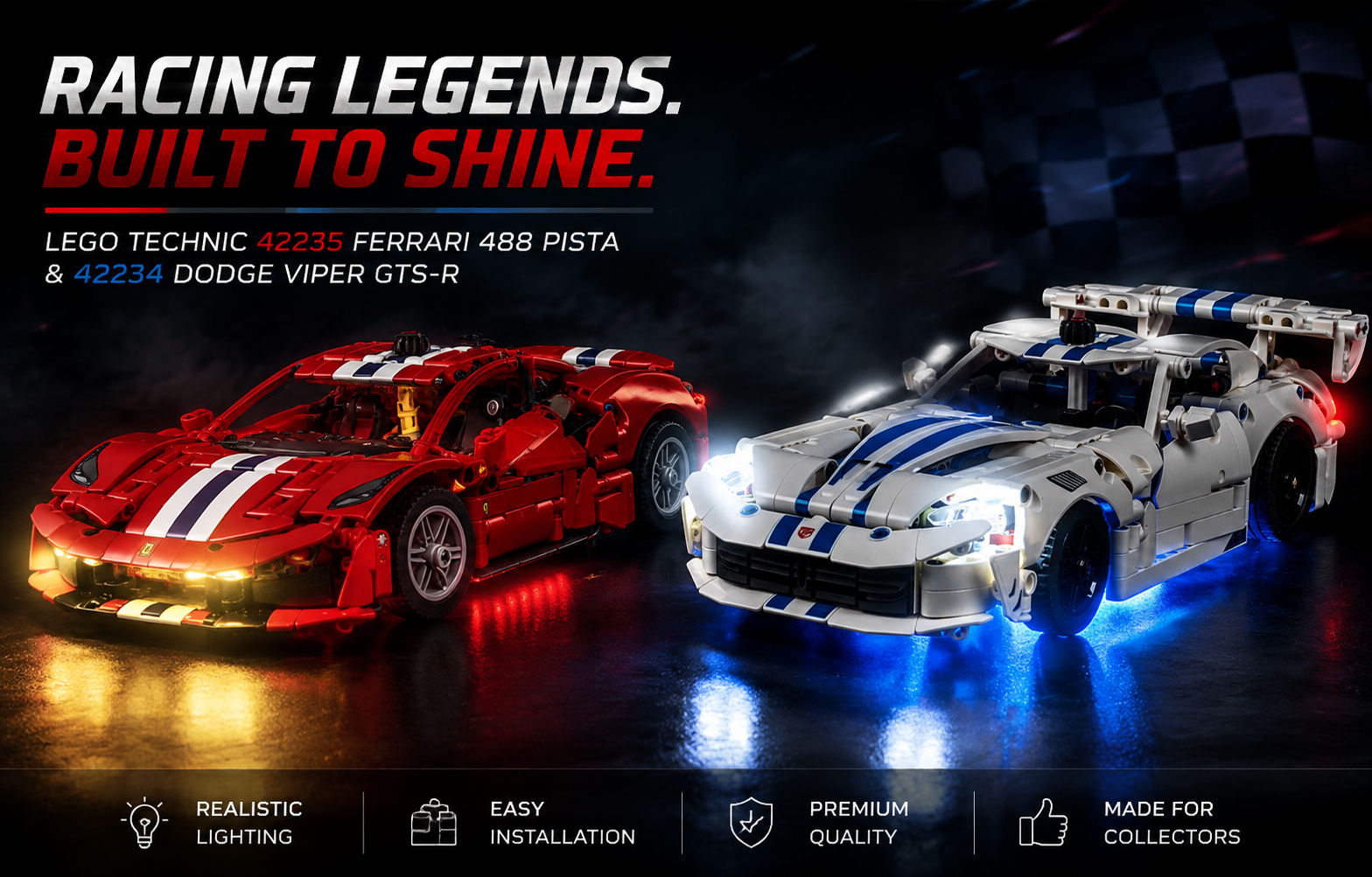 LEGO Technic 42235 & 42234 Lighting Upgrade