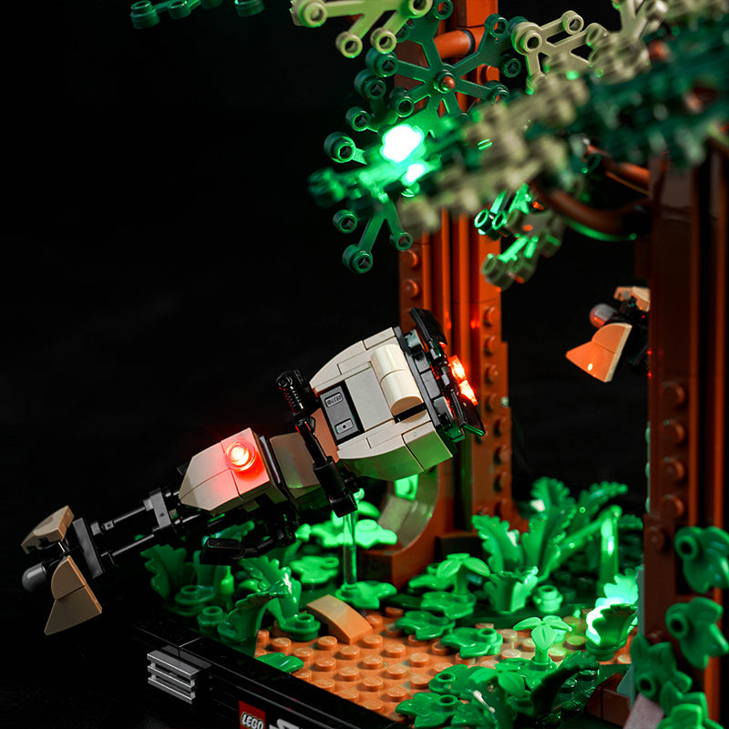 Kit d'éclairage BrickBling pour LEGO Endor Speeder Chase Diorama 75353