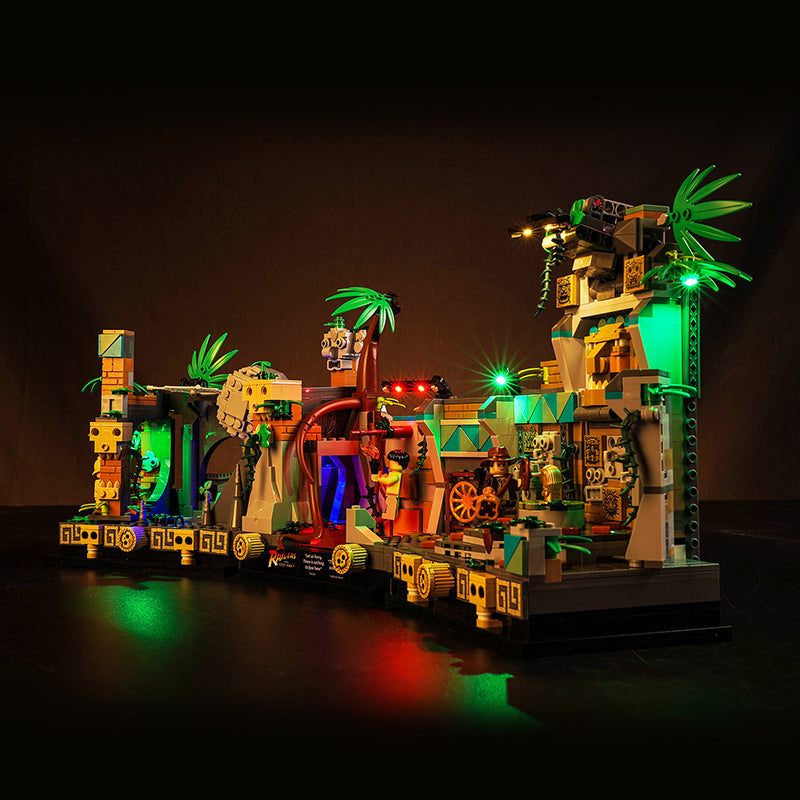 Kit d'éclairage BrickBling pour LEGO Temple de l'idole dorée 77015
