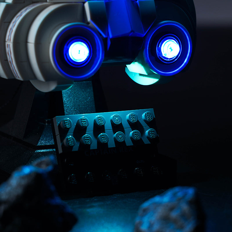 Kit d'éclairage BrickBling pour casque LEGO Captain Rex 75349, version améliorée