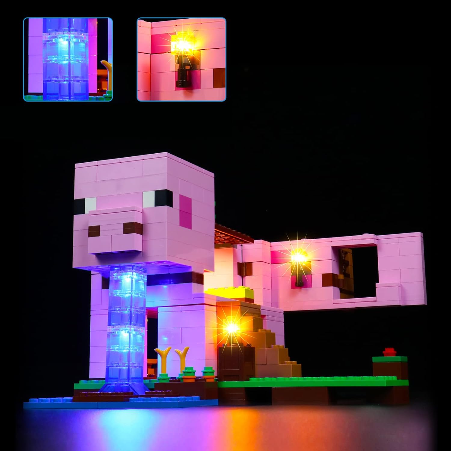 BrickBling Light Kit for LEGO Minecraft Pig House 21170
