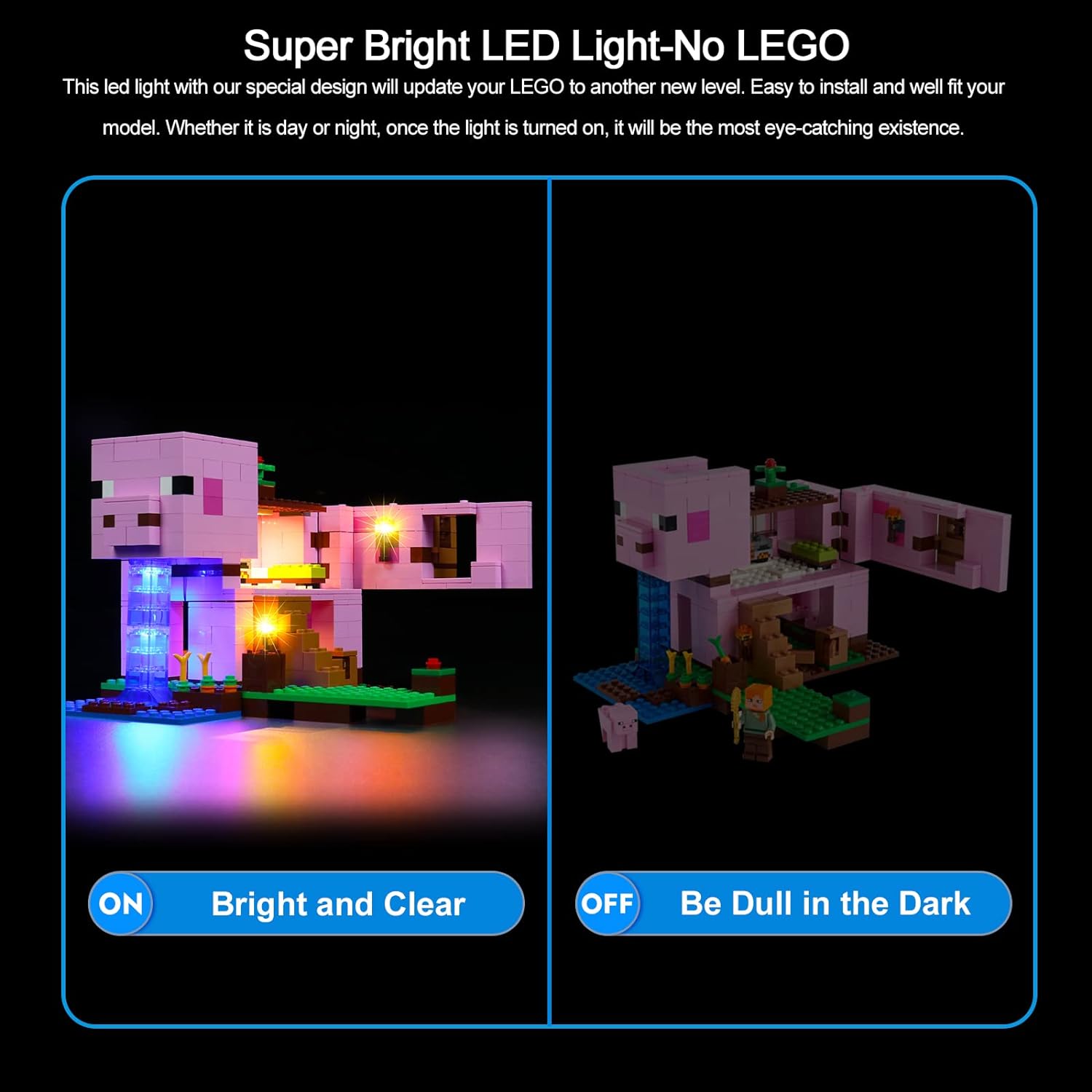 BrickBling Lichtset für LEGO Minecraft Pig House 21170 