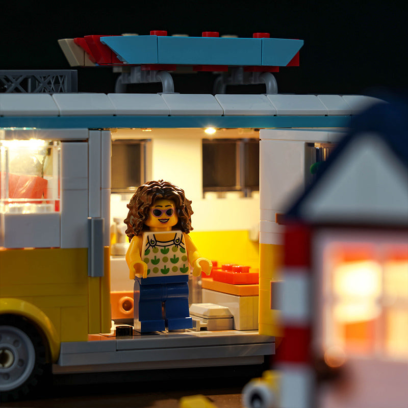 Kit d'éclairage BrickBling pour le camping-car de plage LEGO 31138