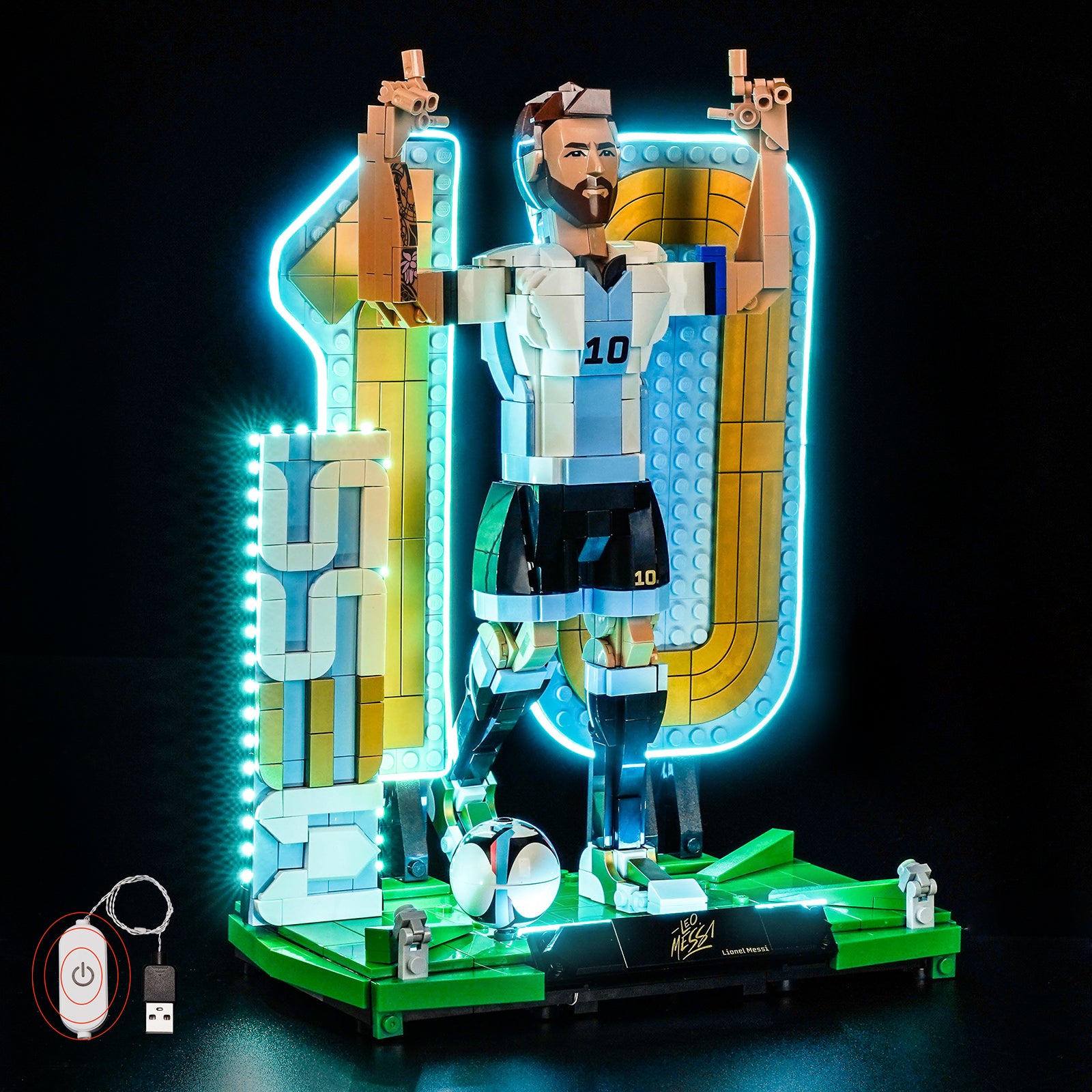 BrickBling Light Kit for LEGO Editions Lionel Messi – Soccer Legend 43015