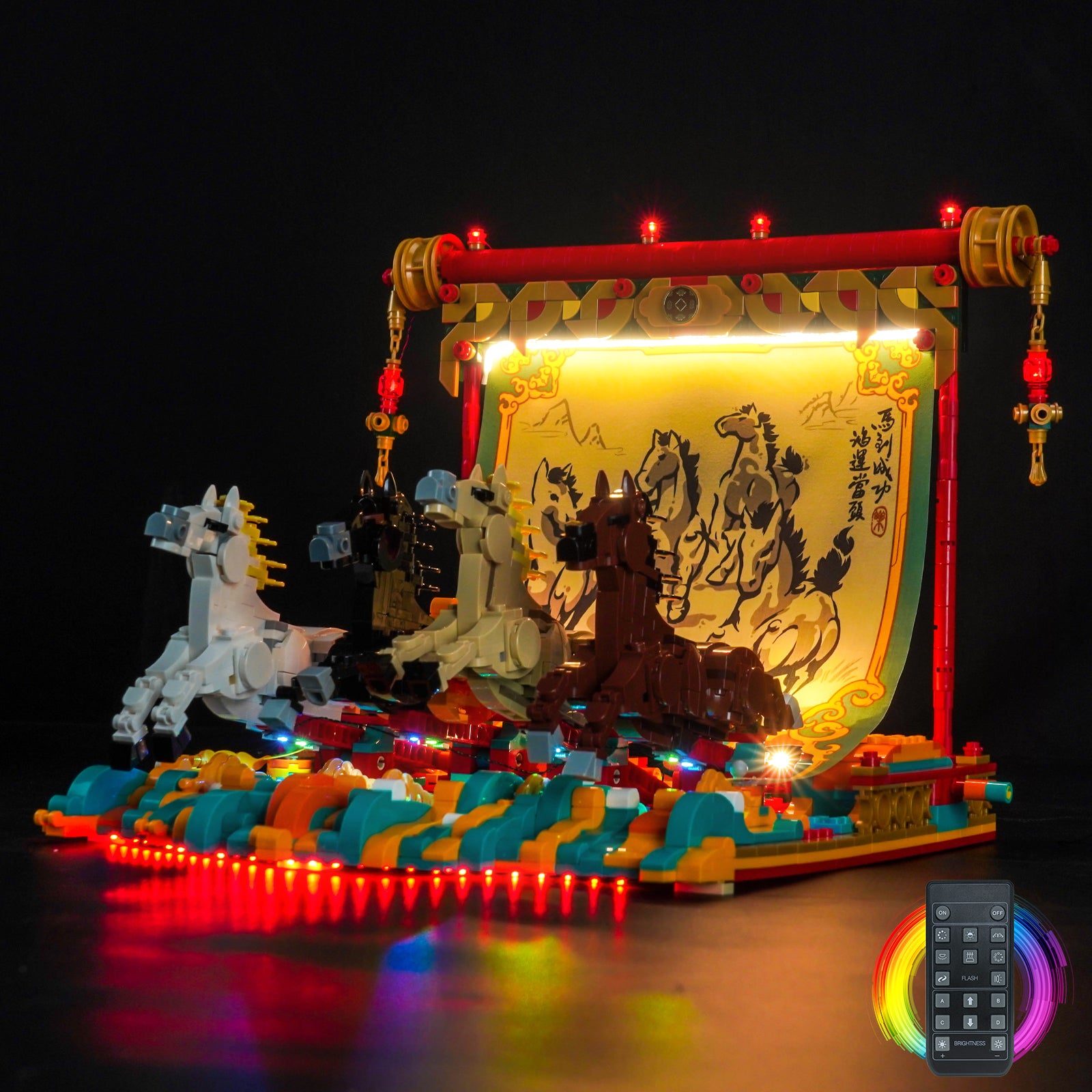 BrickBling Light Kit for LEGO Galloping Horses Canvas 80119