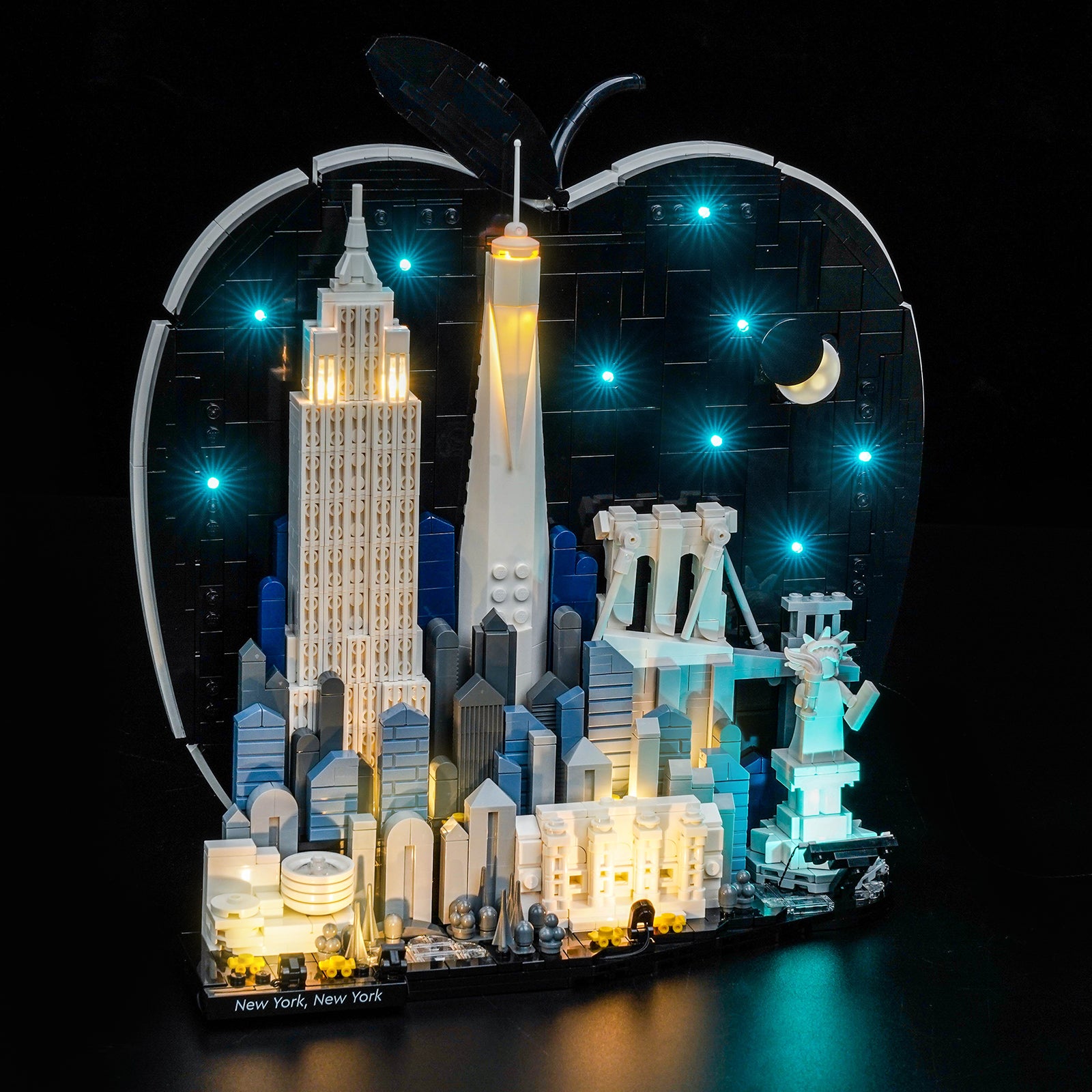 Kit d'éclairage BrickBling pour LEGO Architecture New York City – La Grosse Pomme 21066