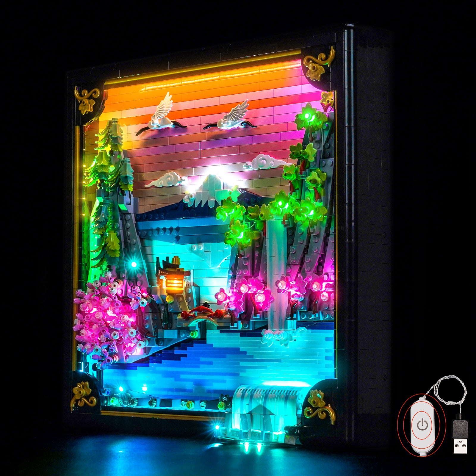 さくら TWICELAND ミニペンライト 4本セット LED Light Kit for LEGO Art Japanese Cherry Blossom Landscape 31218