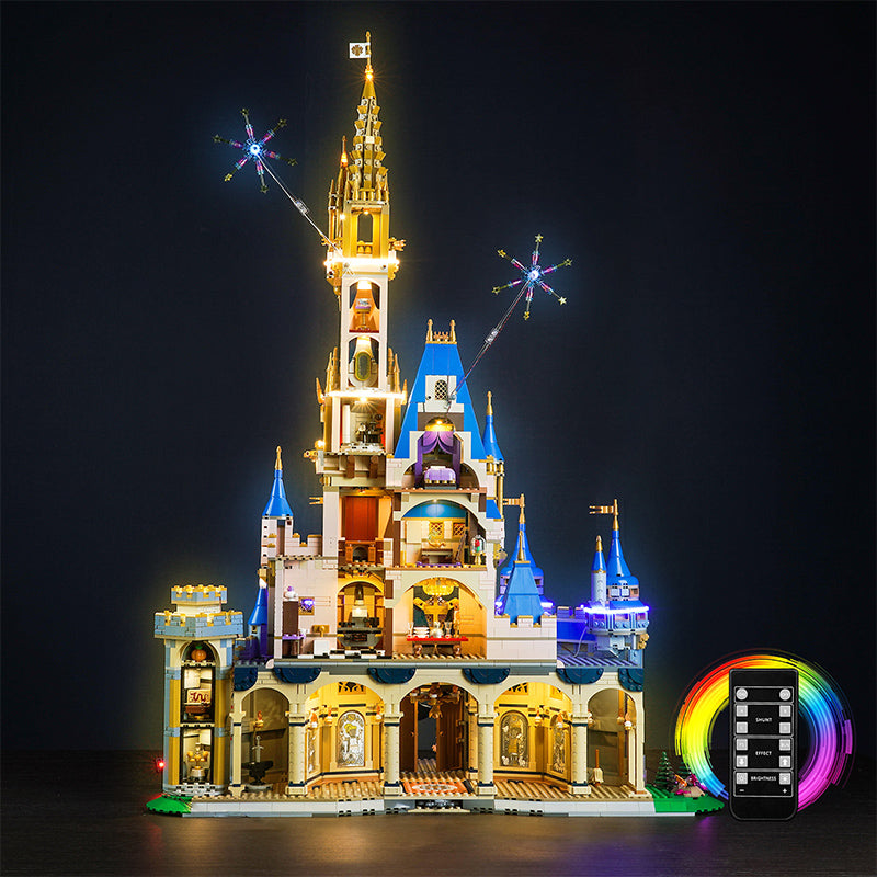 Disney castle 2025 lego light kit