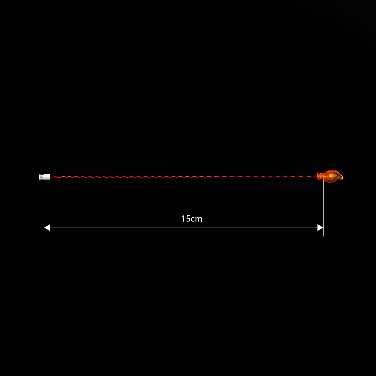 15cm BrickBling flame LED light accessory with a red twisted wire