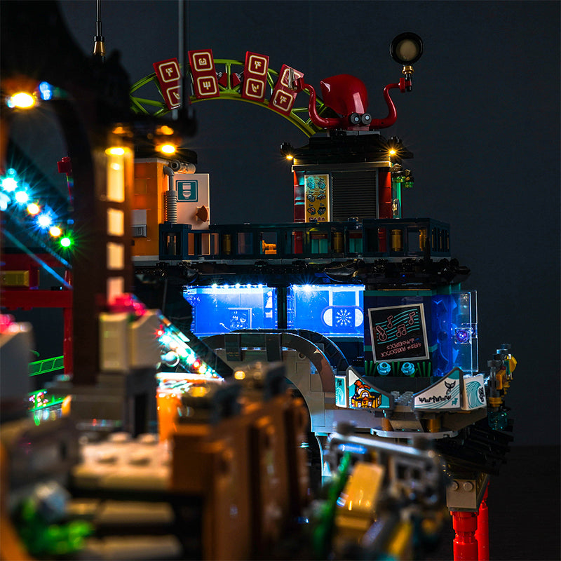 Kit d'éclairage BrickBling pour les marchés de LEGO Ninjago City 71799