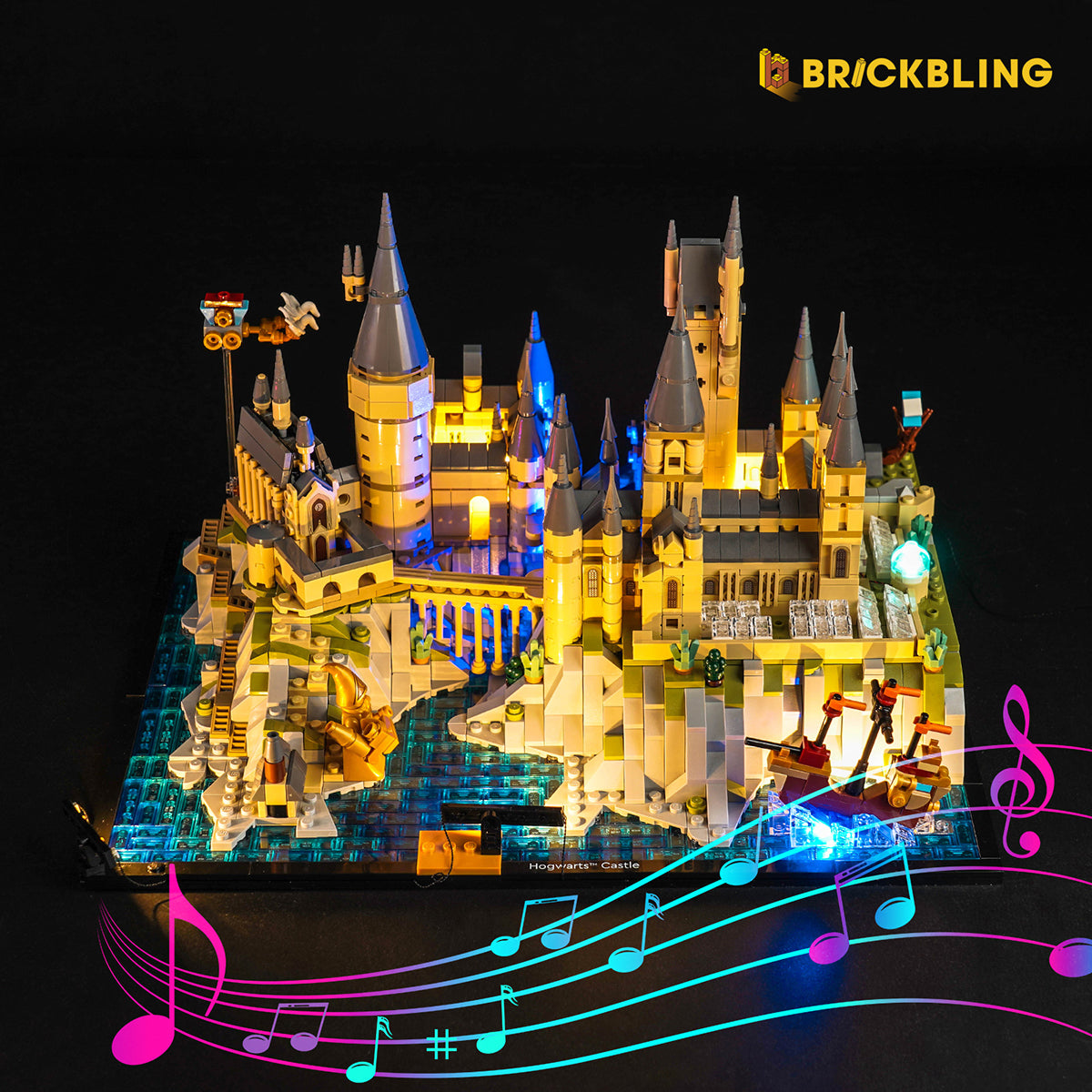 BrickBling Lichtset für LEGO Hogwarts Schloss und Gelände 76419