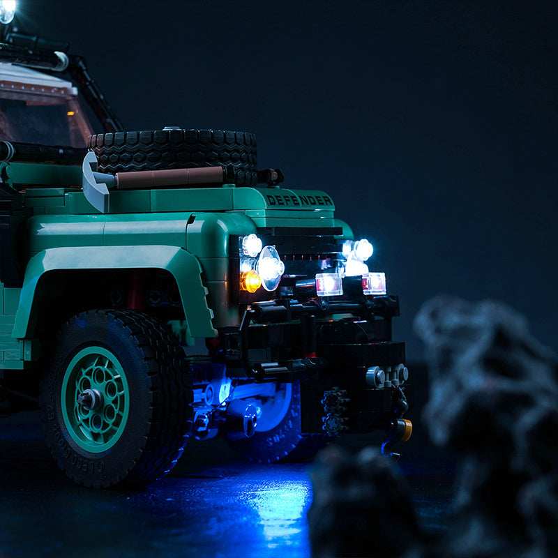 BrickBling Lichtset für LEGO Land Rover Classic Defender 90 10317