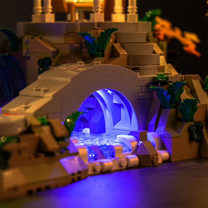 Kit d'éclairage BrickBling pour LEGO Le Seigneur des Anneaux : Rivendell 10316 Couleur chaude