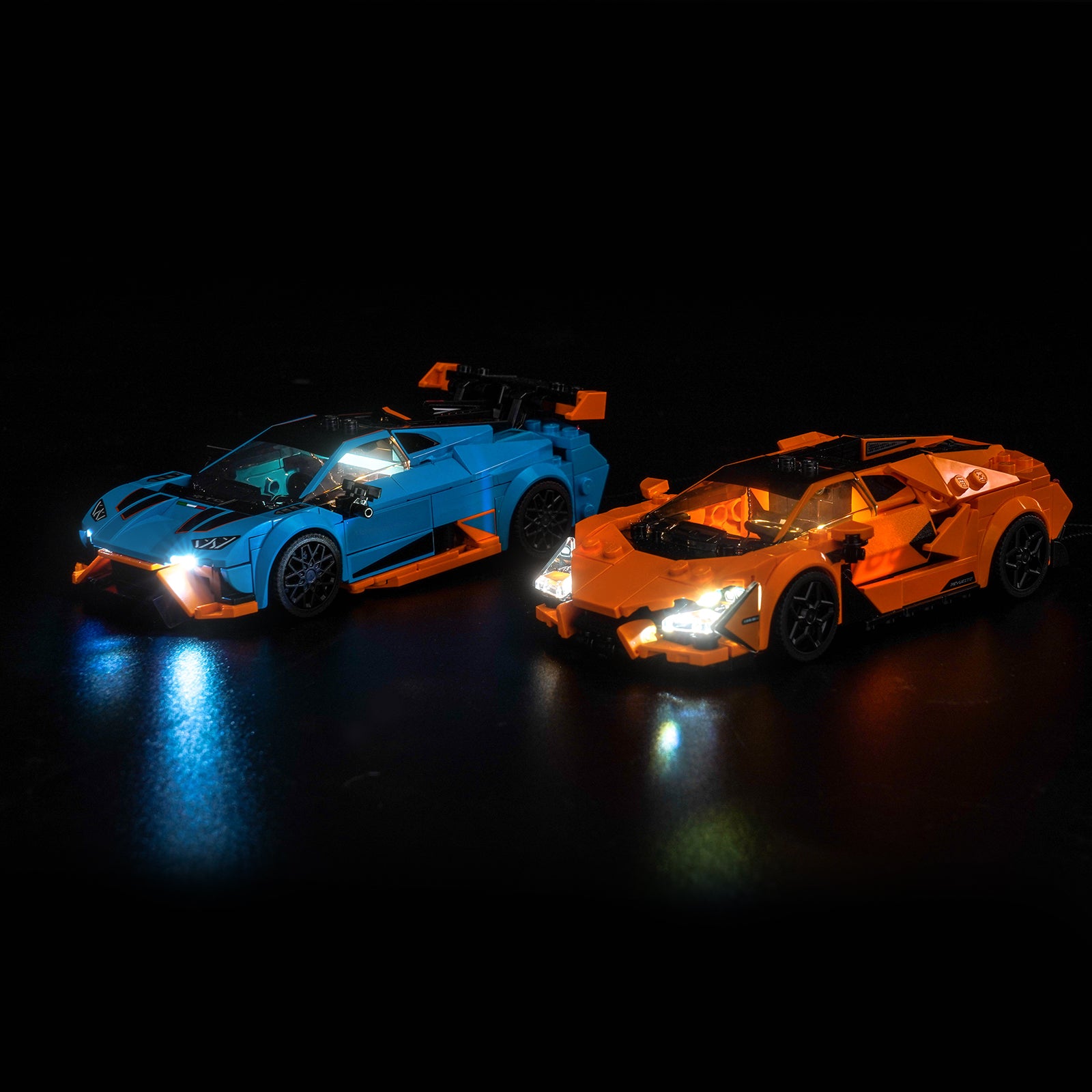 Kit d'éclairage BrickBling pour LEGO Speed Champions Lamborghini Revuelto et Huracán STO 77238
