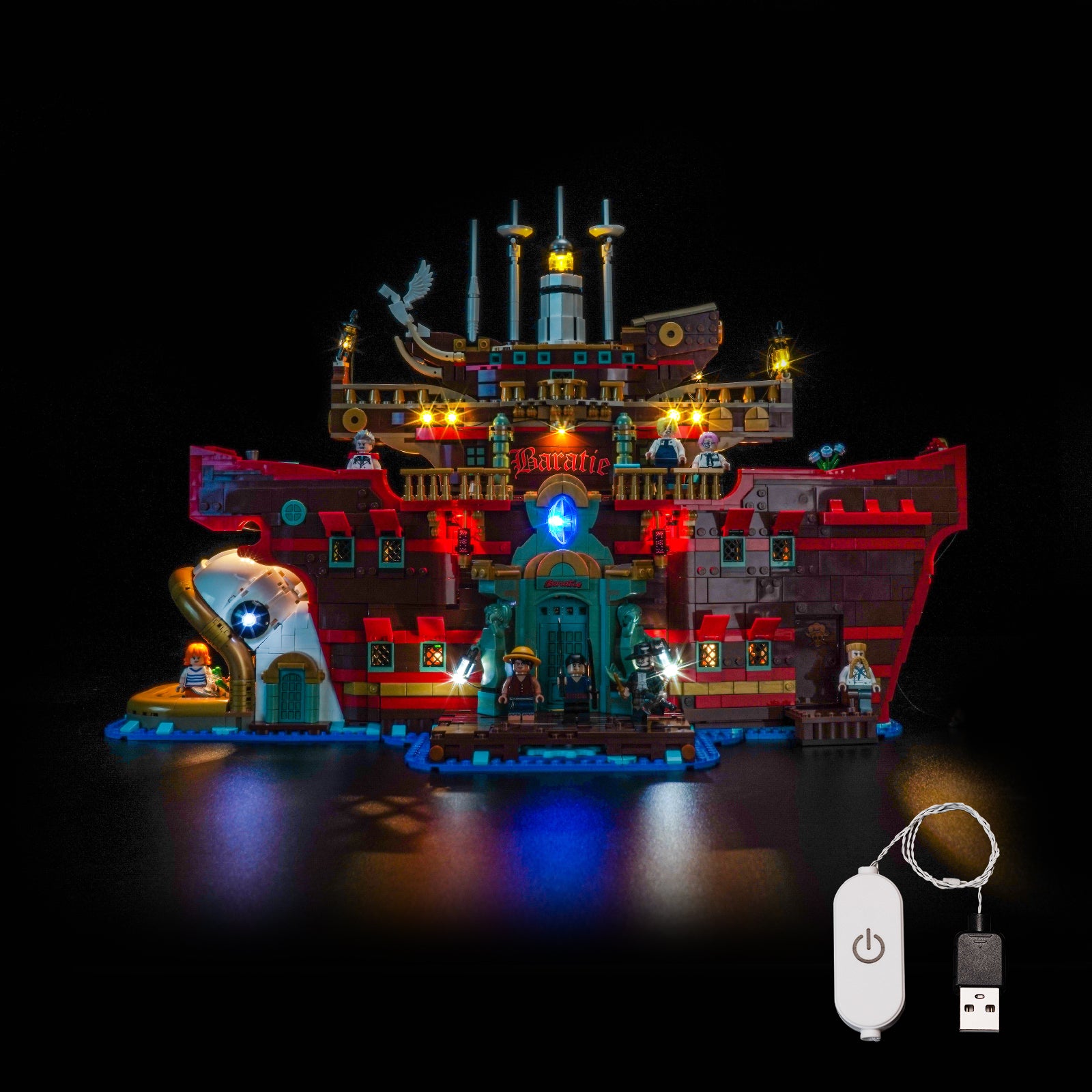 BrickBling Light Kit for LEGO One Piece The Baratie Floating Restaurant 75640