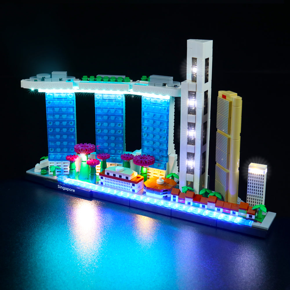 Kit d'éclairage BrickBling pour LEGO Skyline Series Singapour 21057