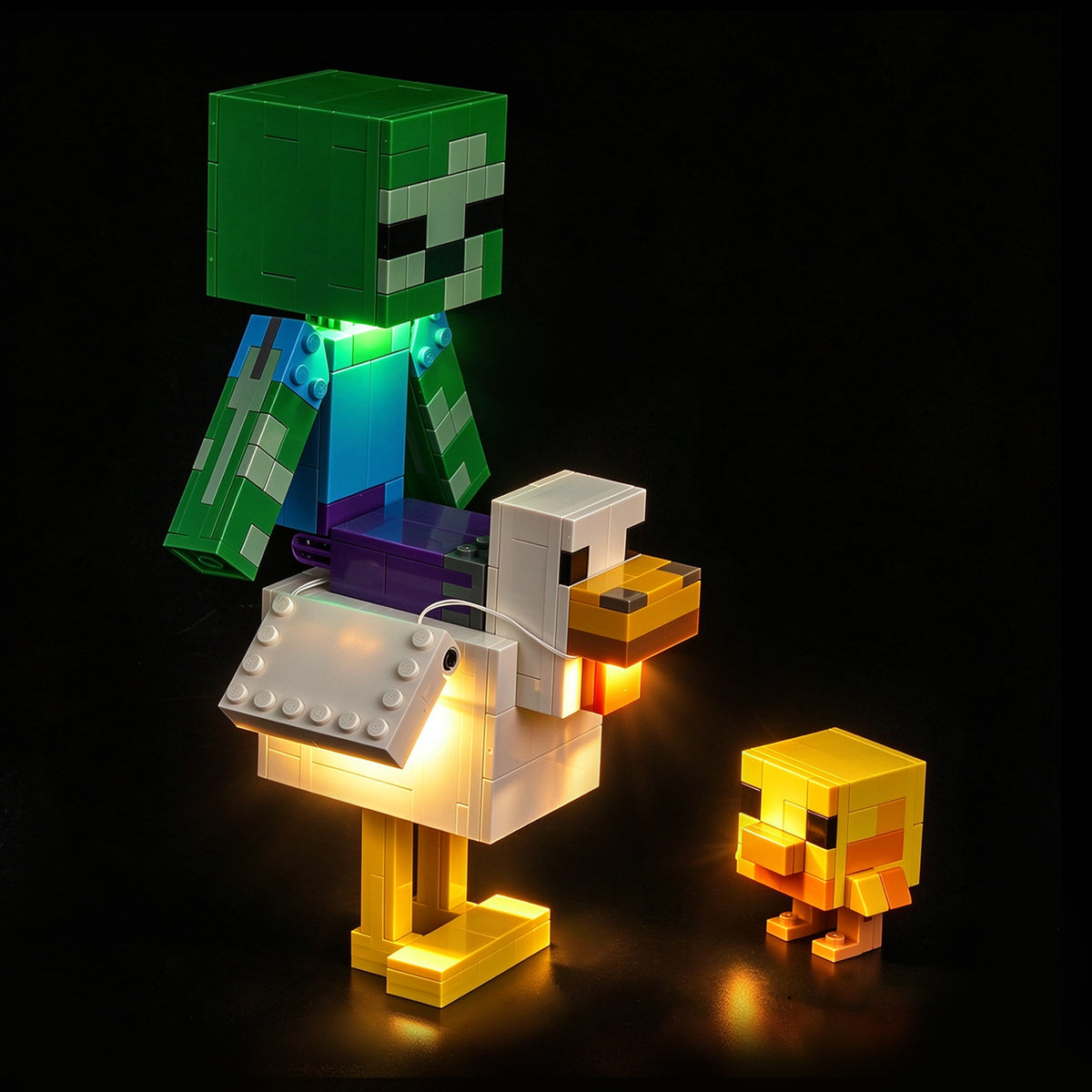 BrickBling Light Kit for LEGO Minecraft Chicken Jockey 21582