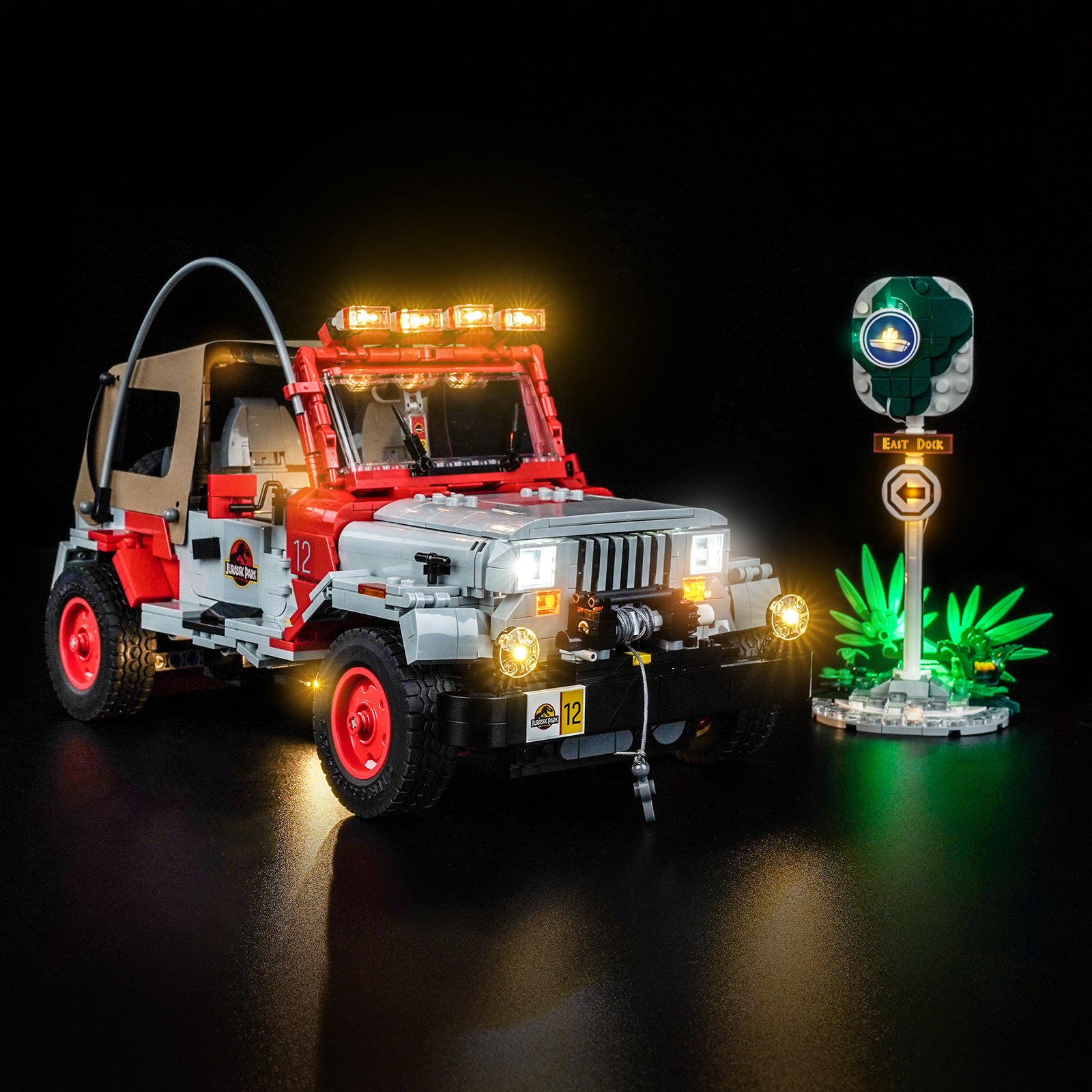 BrickBling Light Kit for LEGO Jurassic World Jurassic Park Jeep® Wrangler 77984