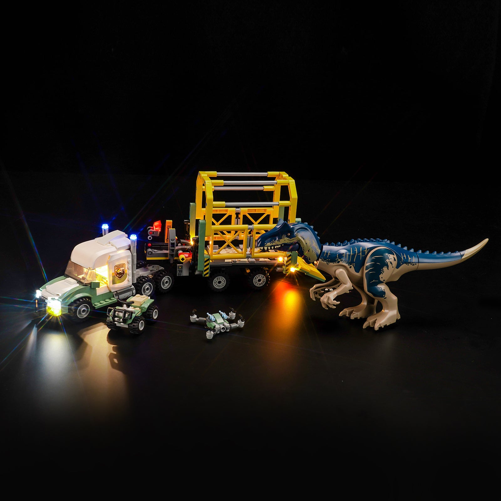 BrickBling Light Kit for LEGO Dinosaur Missions: Allosaurus Transport Truck 76966