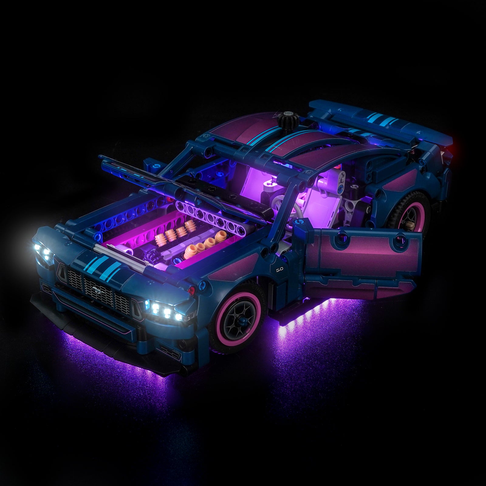 BrickBling Light Kit for LEGO Technic Custom Garage Ford Mustang GT Car 42236