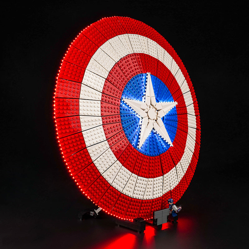 Kit d'éclairage BrickBling pour le bouclier de LEGO Captain America 76262