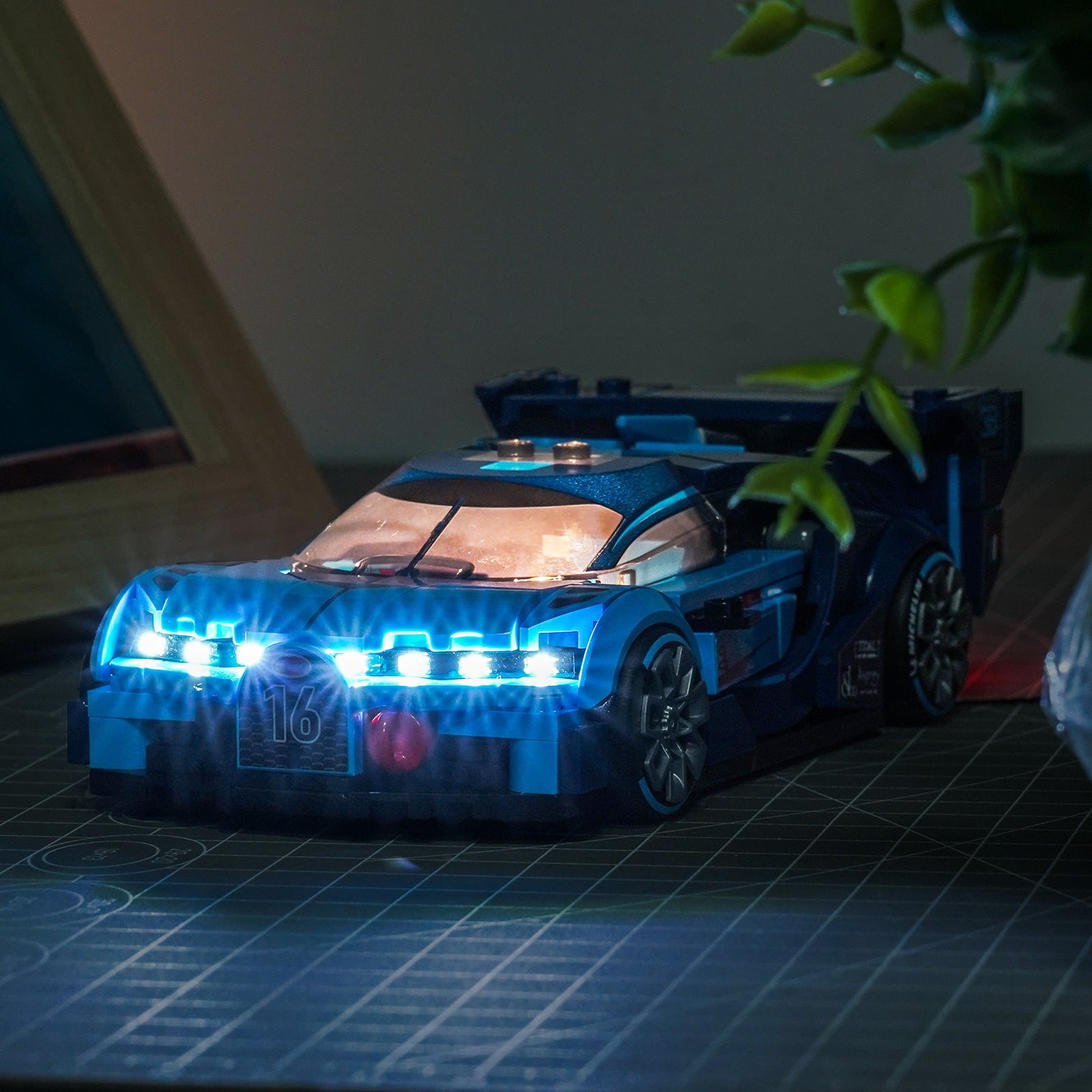 Kit d'éclairage BrickBling pour voiture de sport LEGO Speed Champions Bugatti Vision GT Hyper 77253