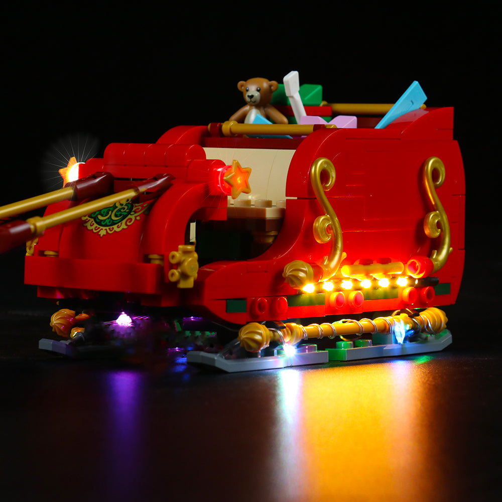 BrickBling Lichtset für LEGO Weihnachtsmannschlitten 40499