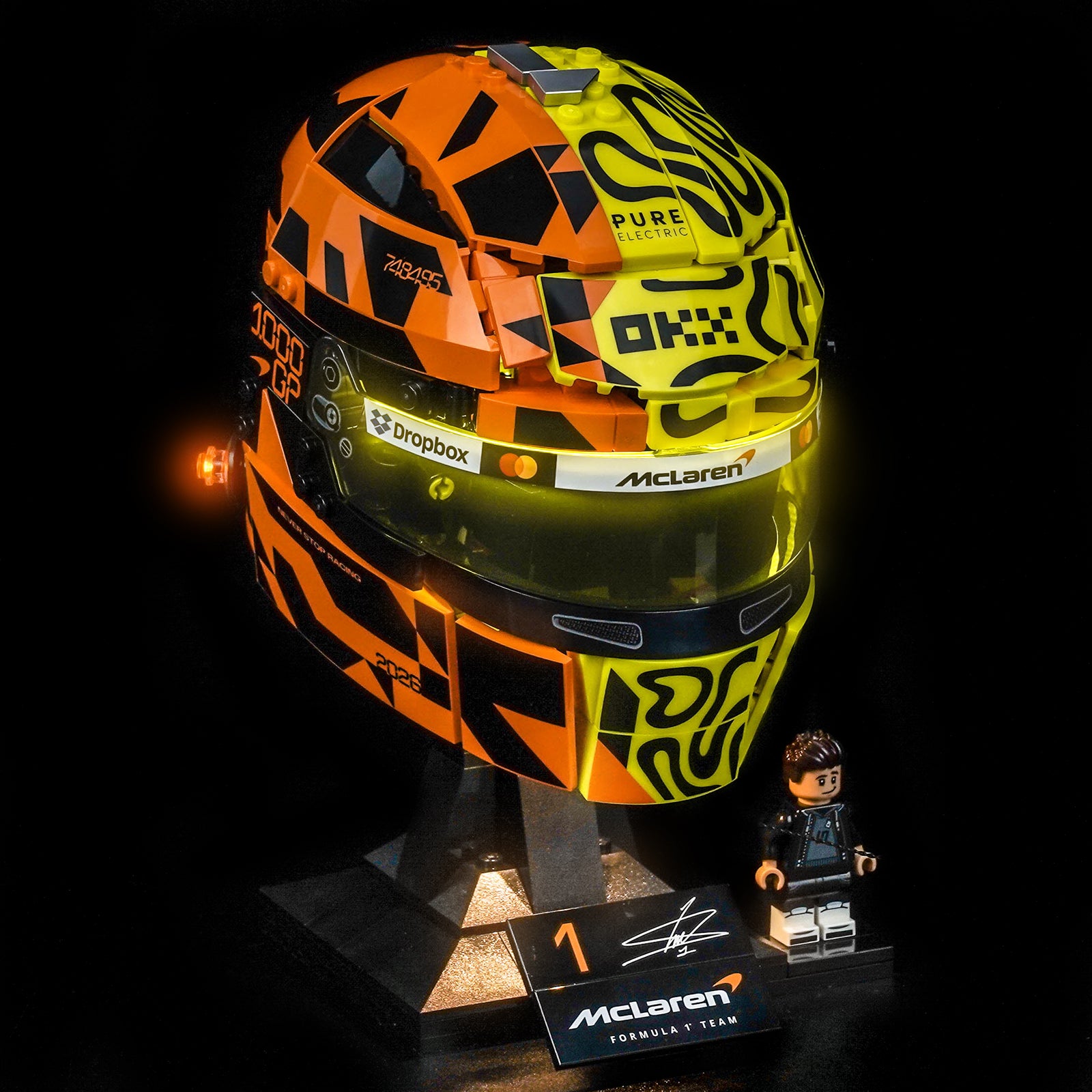 BrickBling Light Kit for LEGO Editions McLaren Mastercard F1® Team Lando Norris Helmet 43023