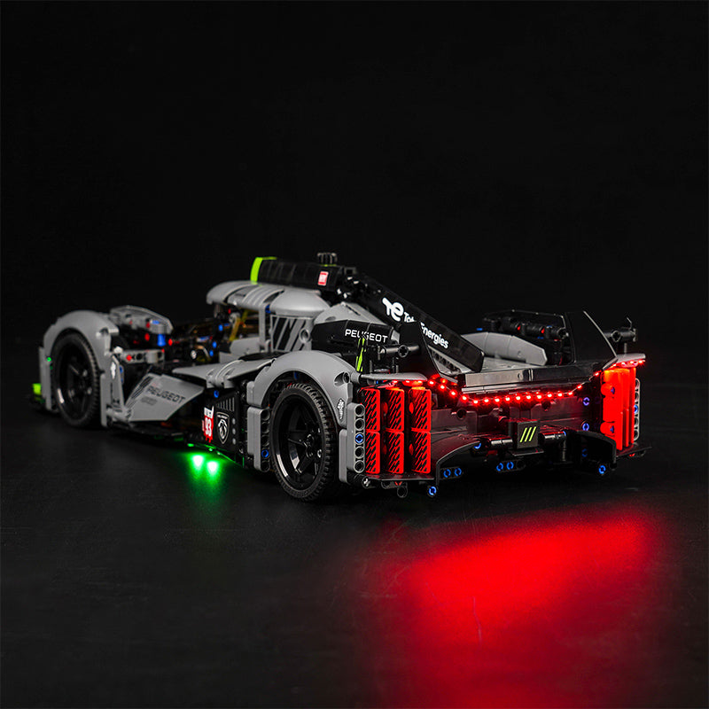 BrickBling Lichtset für LEGO Technic Peugeot 9X8 24H Le Mans Hybrid Hypercar 42156