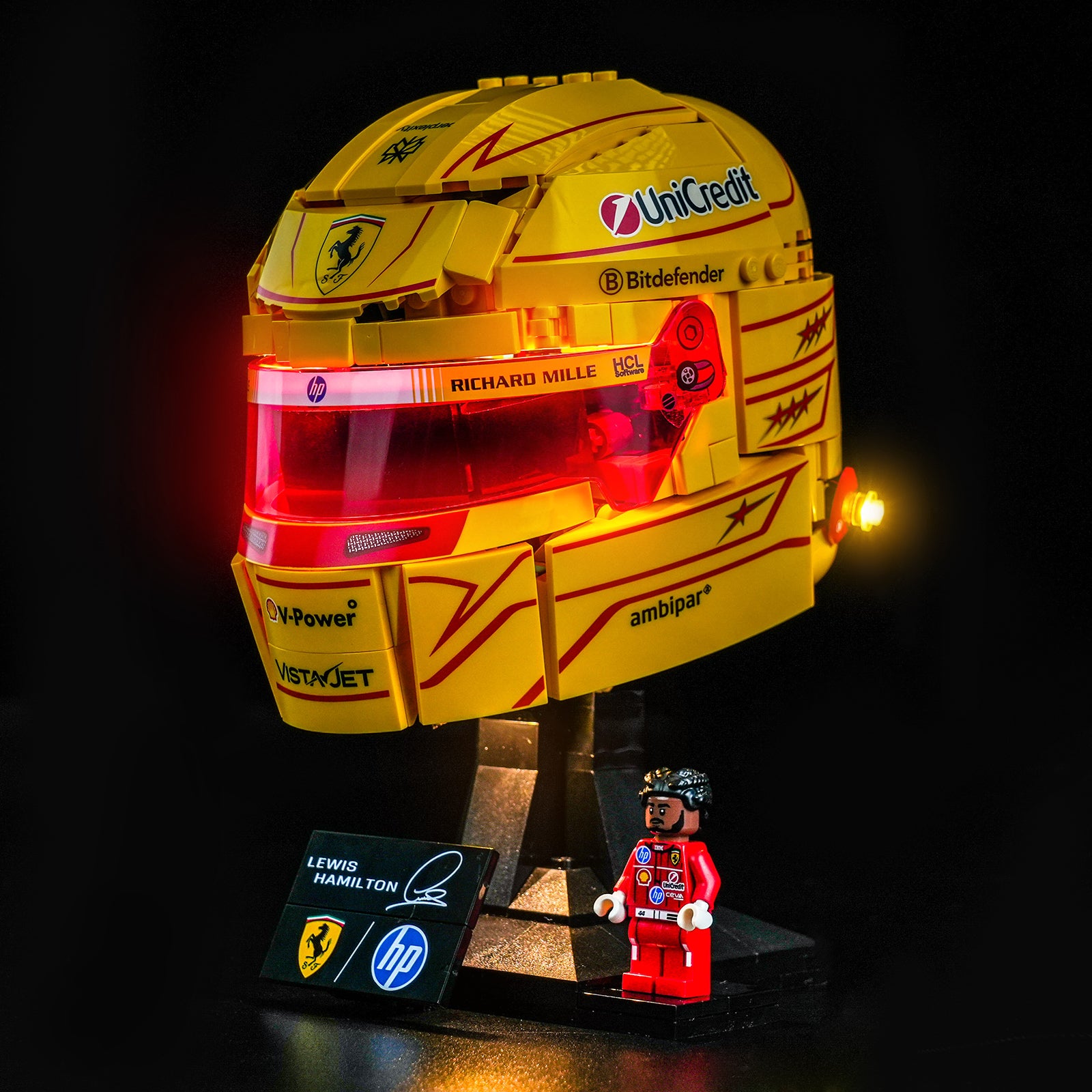 BrickBling Light Kit for LEGO Editions Scuderia Ferrari HP Lewis Hamilton Helmet 43022
