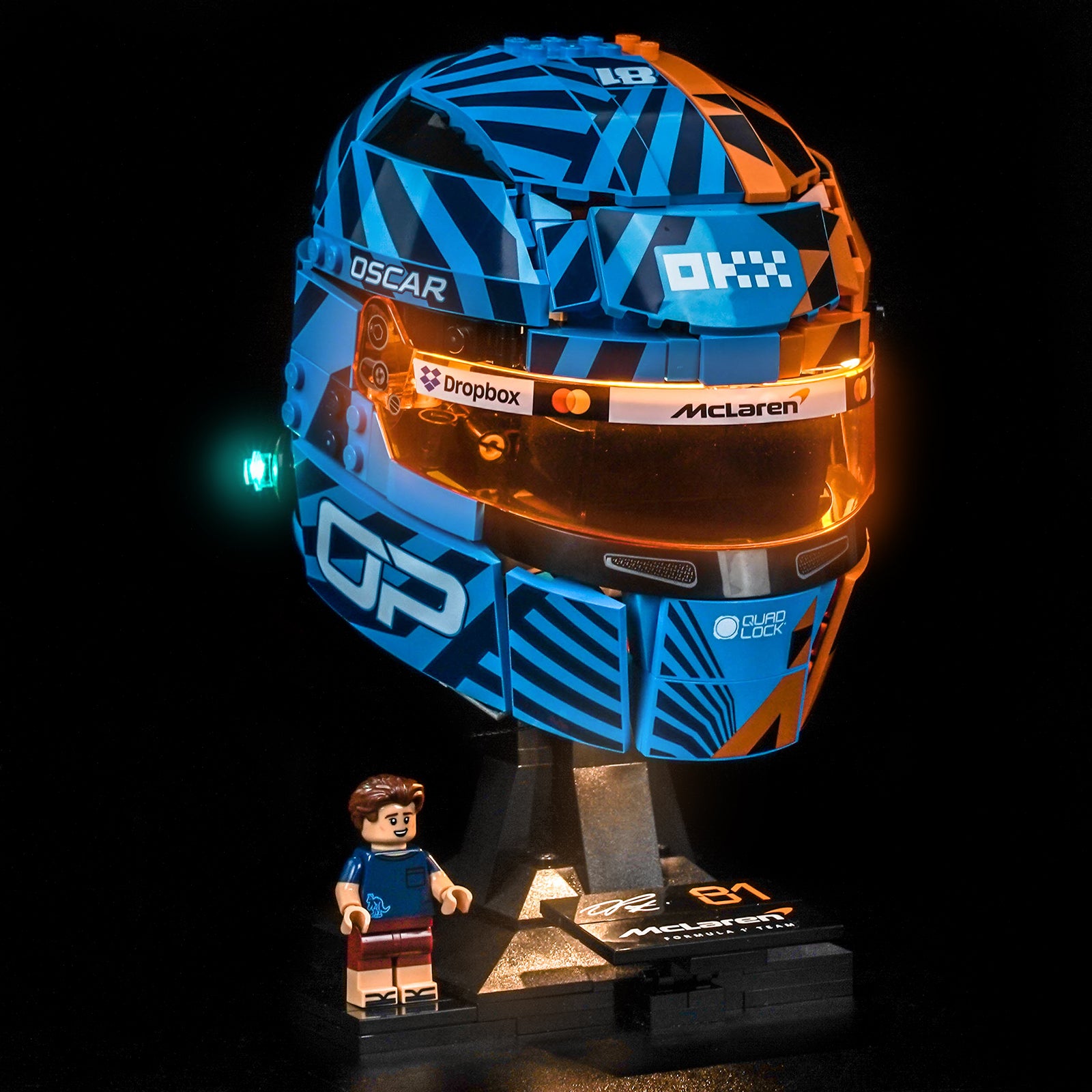 BrickBling Light Kit for LEGO Editions McLaren Mastercard F1® Team Oscar Piastri Helmet 43017