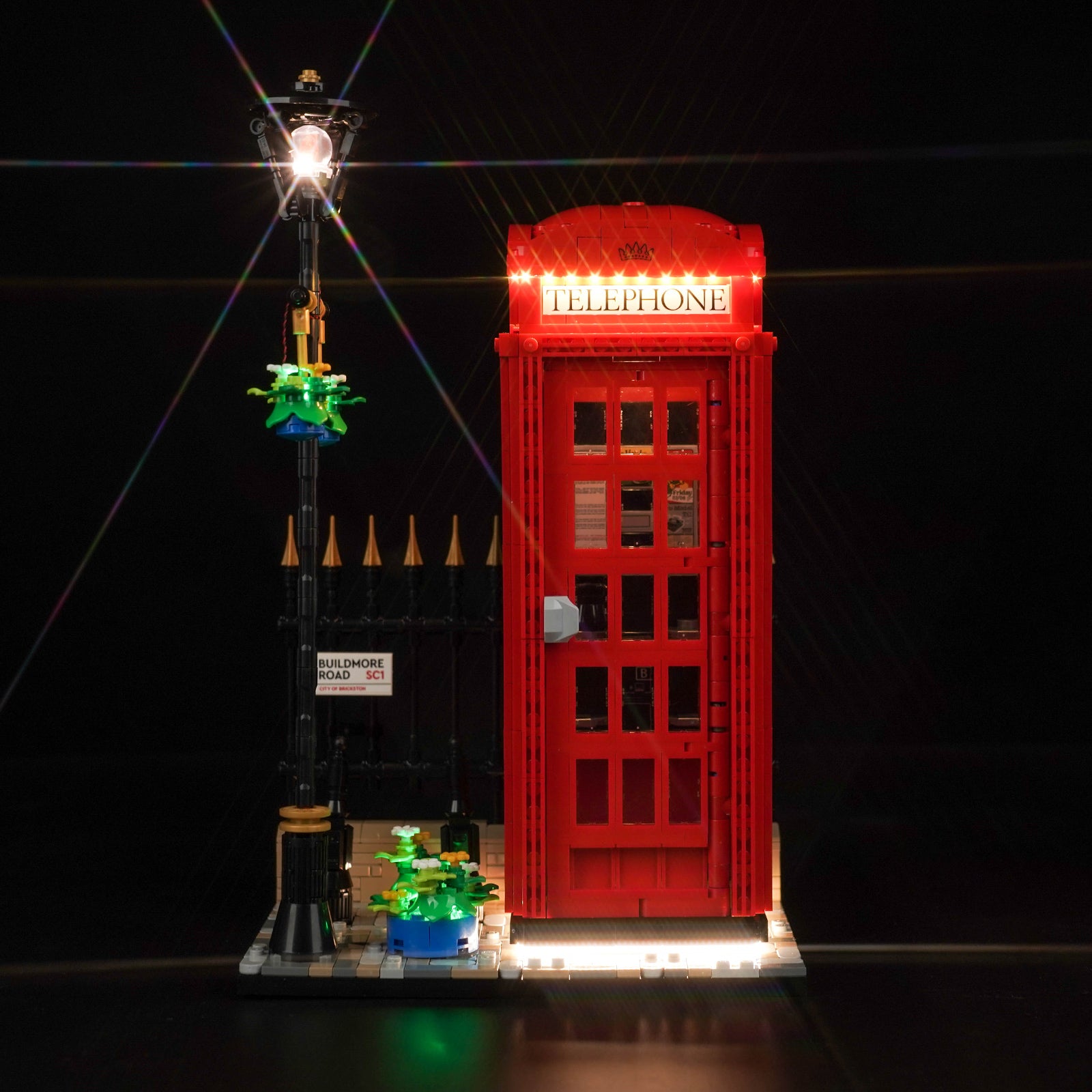 BrickBling Light Kit for LEGO Ideas Red London Telephone Box 21347