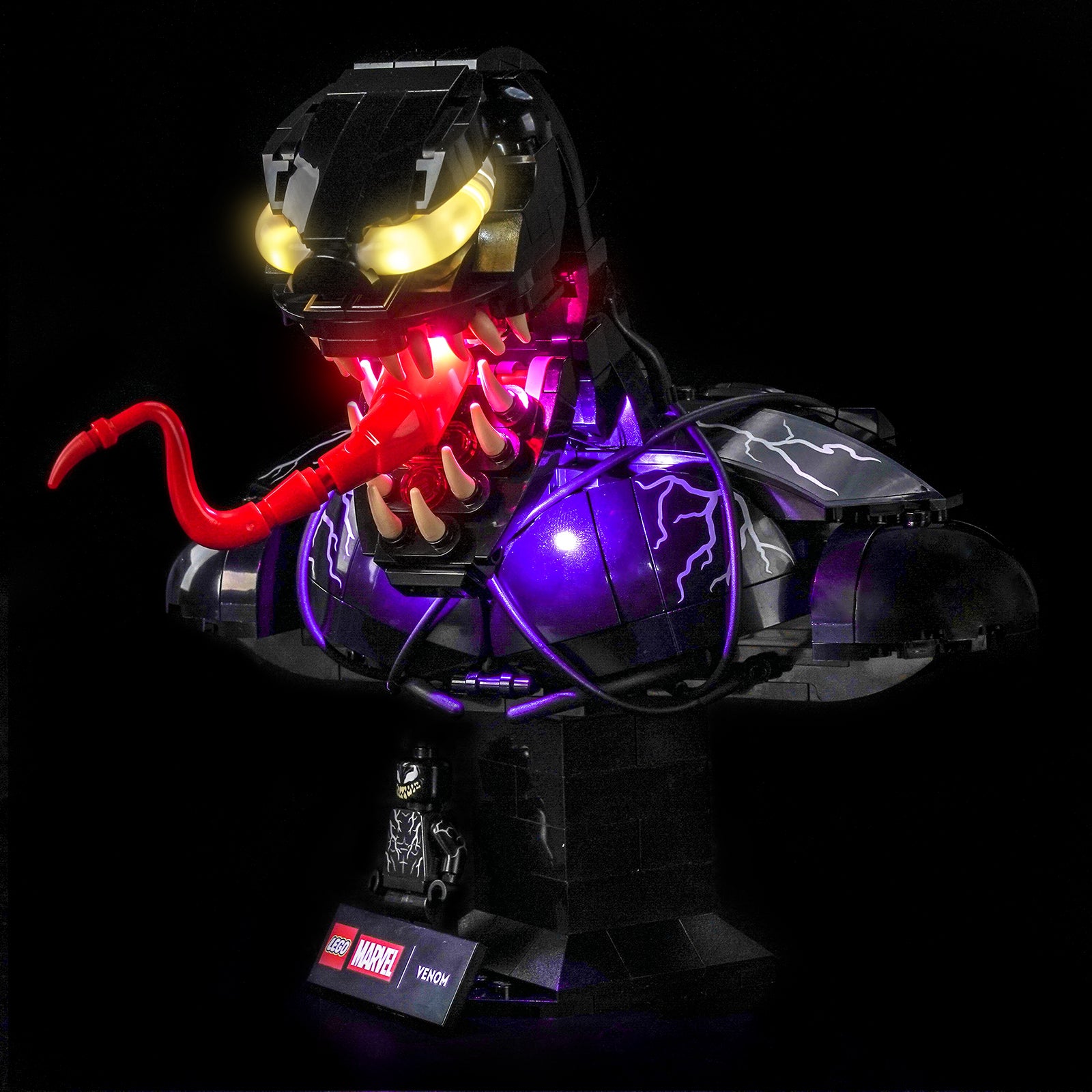 Kit d'éclairage BrickBling pour Buste de Venom LEGO Marvel 76356