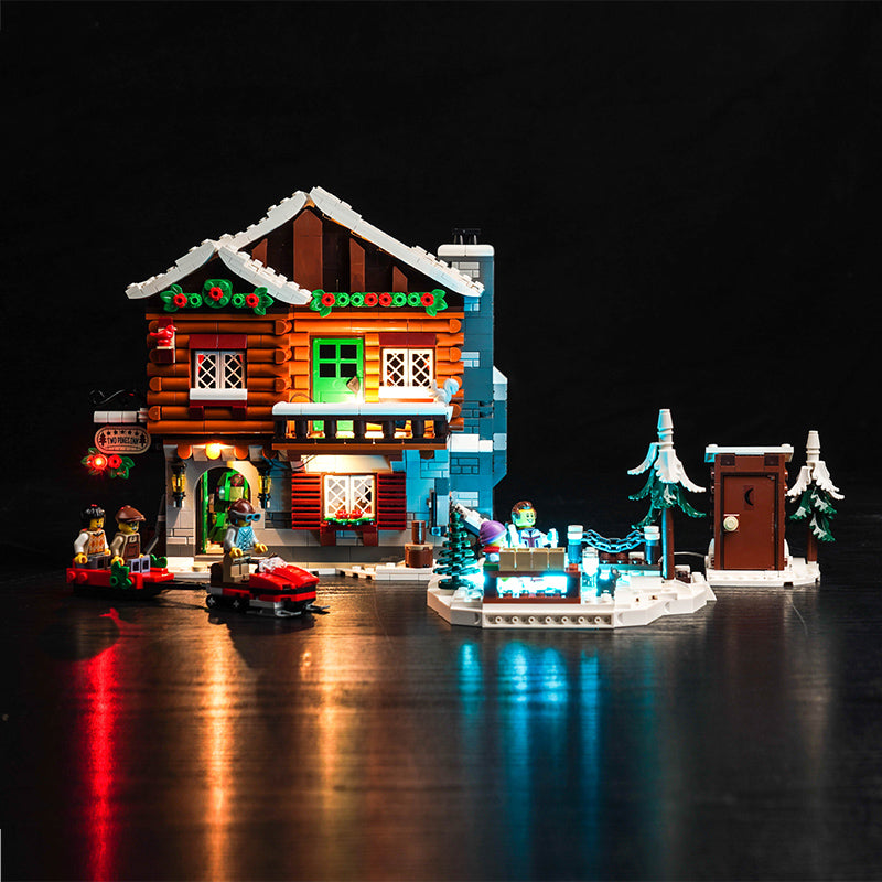 Kit d'éclairage BrickBling pour ensemble de village d'hiver LEGO Alpine Lodge 10325