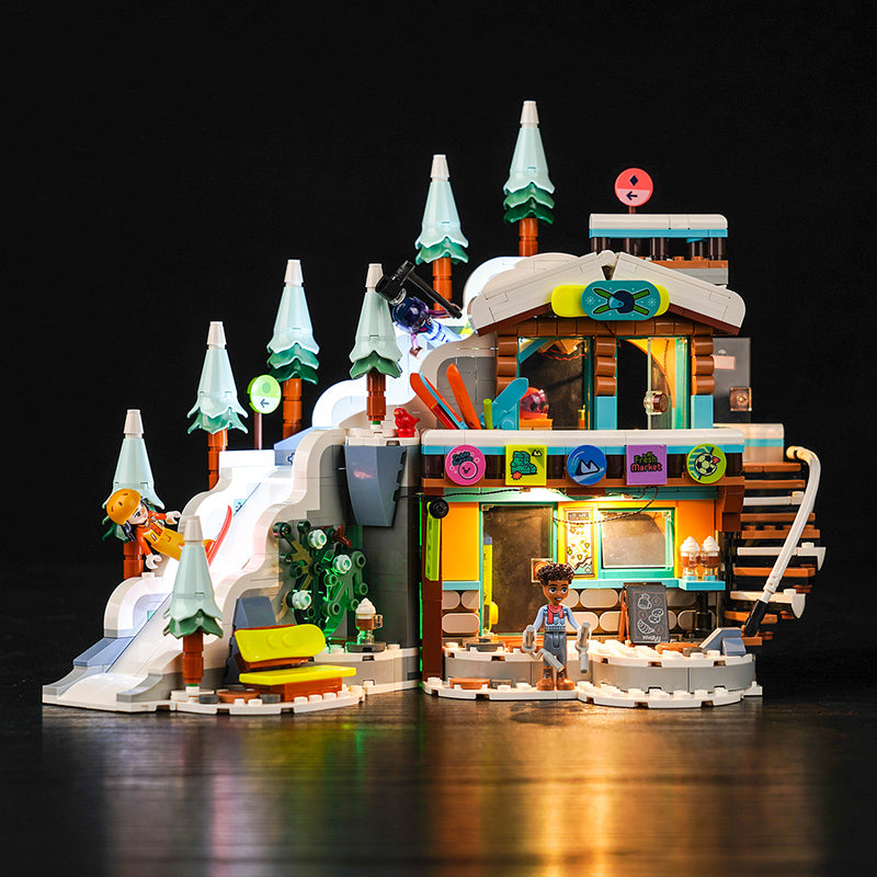BrickBling Lichtset für LEGO Holiday Skipiste und Café 41756
