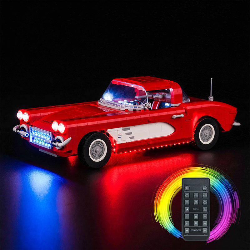 Kit d'éclairage BrickBling pour LEGO Chevrolet Corvette 10321 version télécommandée