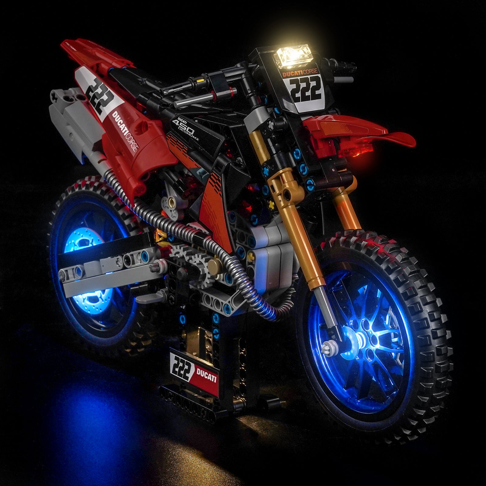 BrickBling Light Kit for LEGO Technic Ducati Desmo450 MX Factory Motorcycle 42238