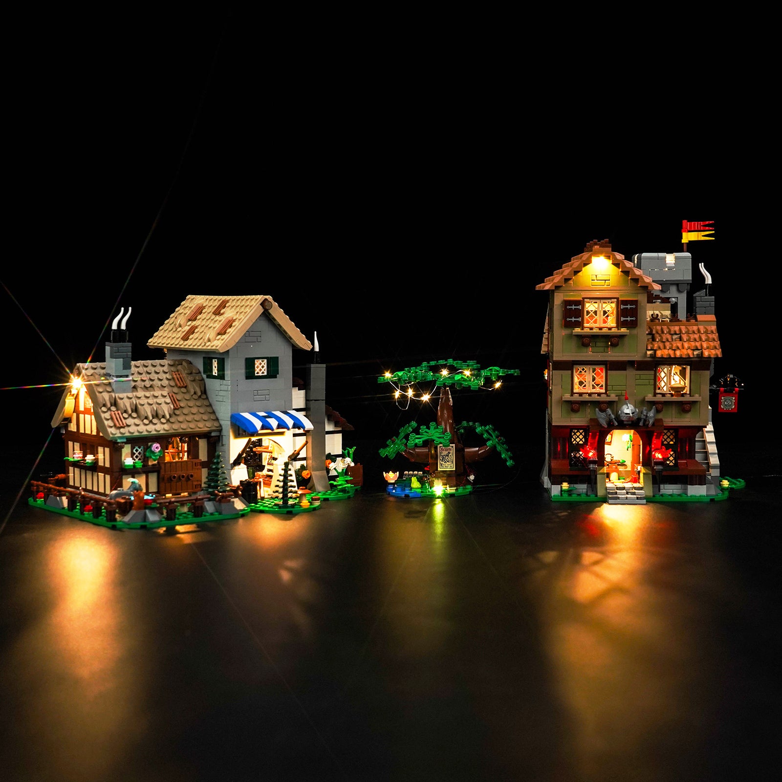 BrickBling Light Kit for LEGO Icons Medieval Town Square 10332