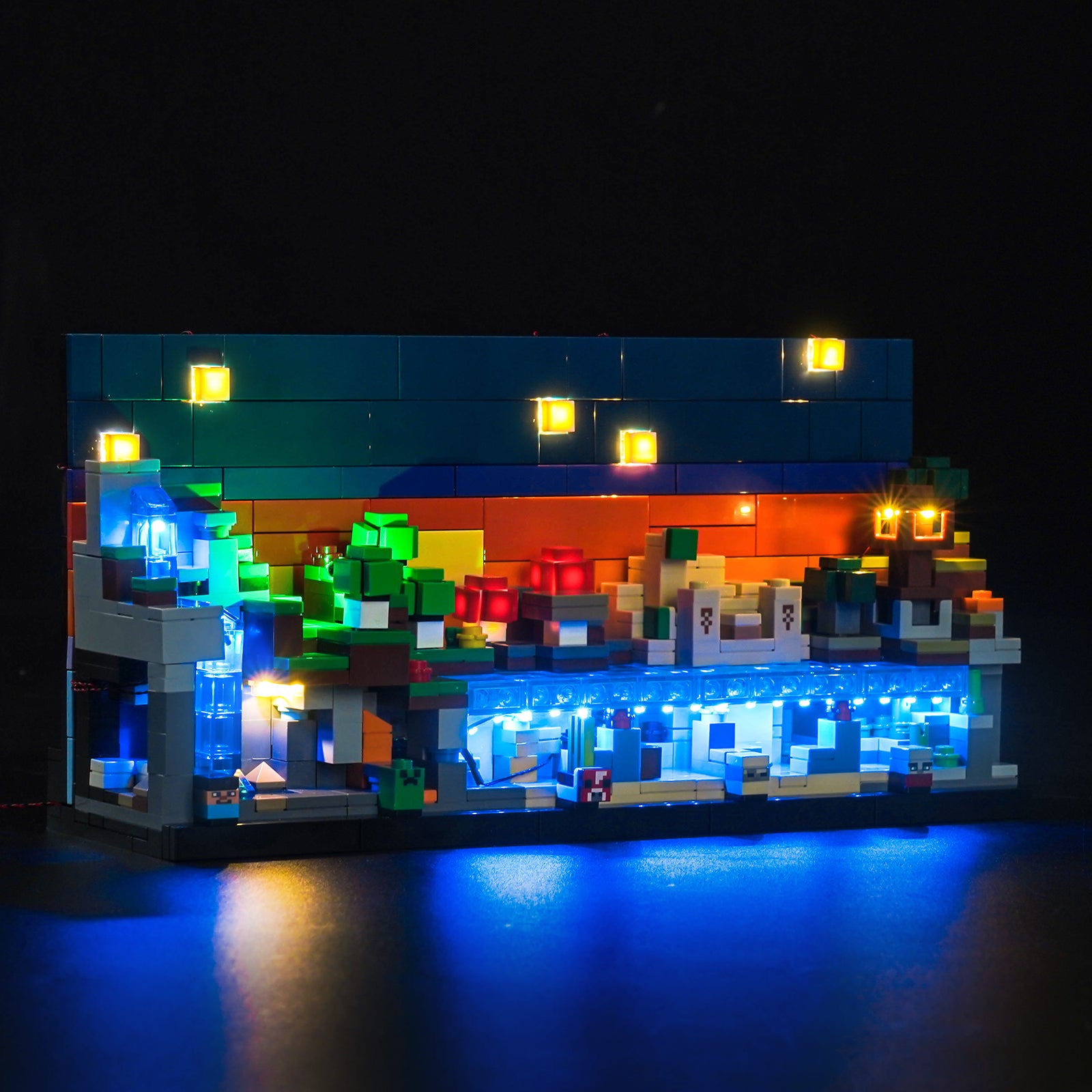 Kit d'éclairage BrickBling pour LEGO Minecraft Mini Biomes 21589