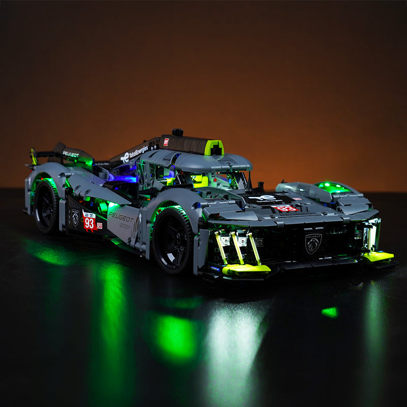 BrickBling Light Kit for LEGO Technic Peugeot 9X8 24H Le Mans Hybrid Hypercar 42156