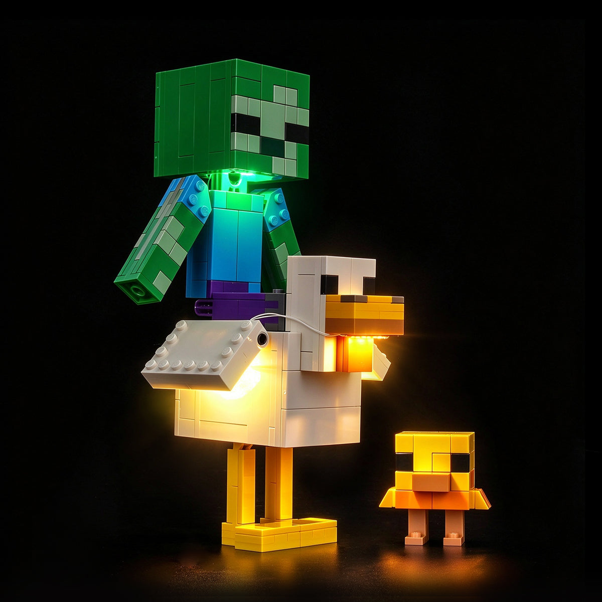 BrickBling Light Kit for LEGO Minecraft Chicken Jockey 21582